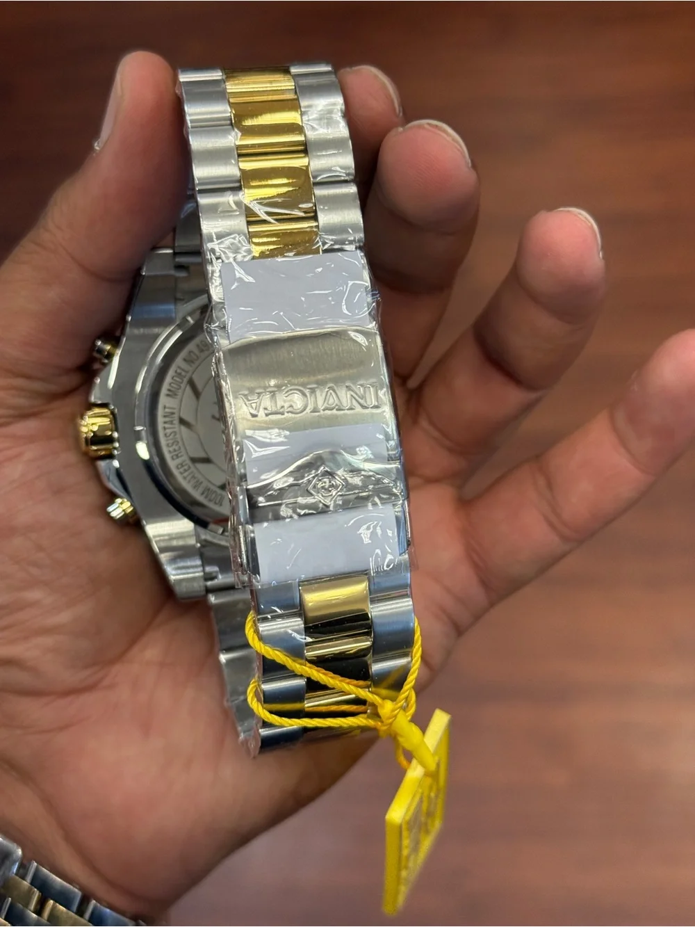 Invicta bolt men’s Two-Tone Gold and Silver Chronograph Watch with Gray Dial